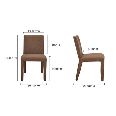 Monte Dining Chair Brown - Set Of Two by Moe's Home