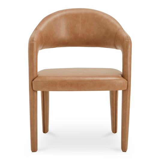 Martens Dining Chair Brown Leather by Moe's Home