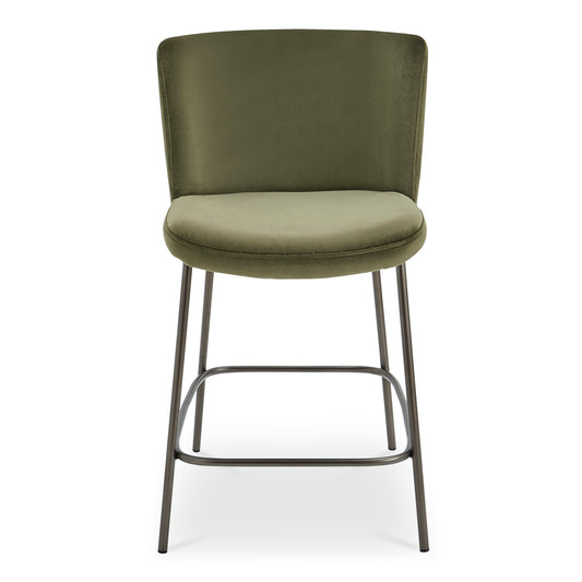 Early Counter Stool Faux Green Mohair by Moe's Home