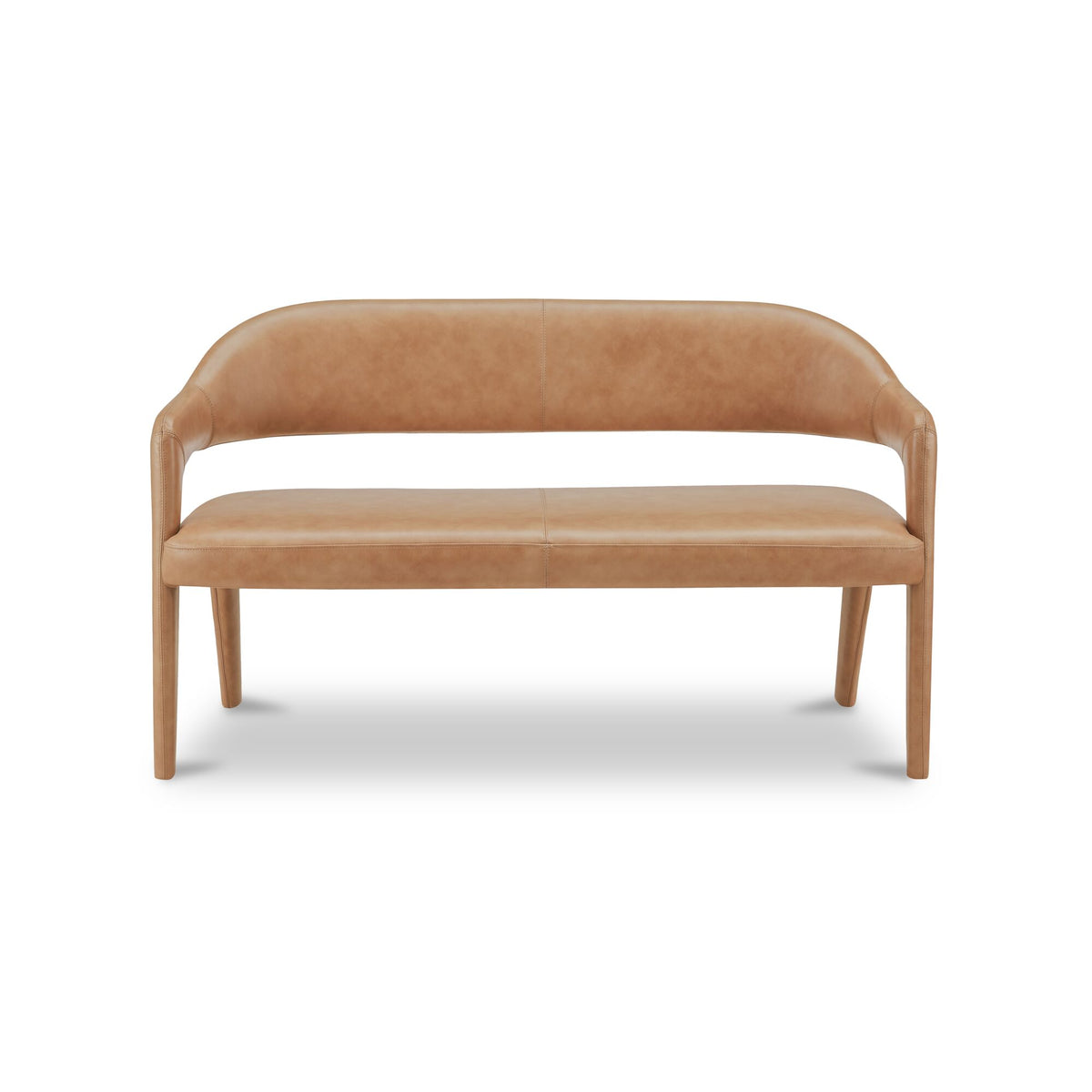 Martens Dining Bench Tan Leather by Moe's Home