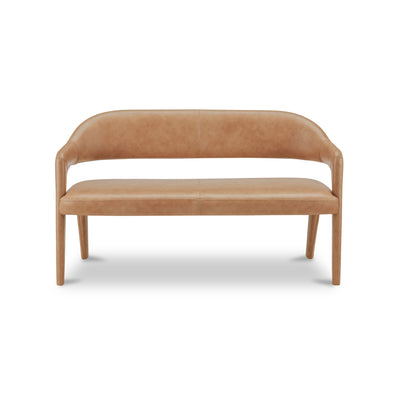 Martens Dining Bench Tan Leather by Moe's Home