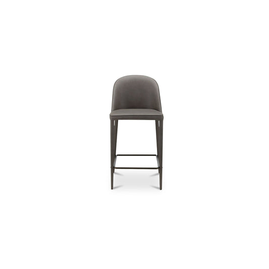 Burton Counter Stool Grey Vegan Leather by Moe's Home