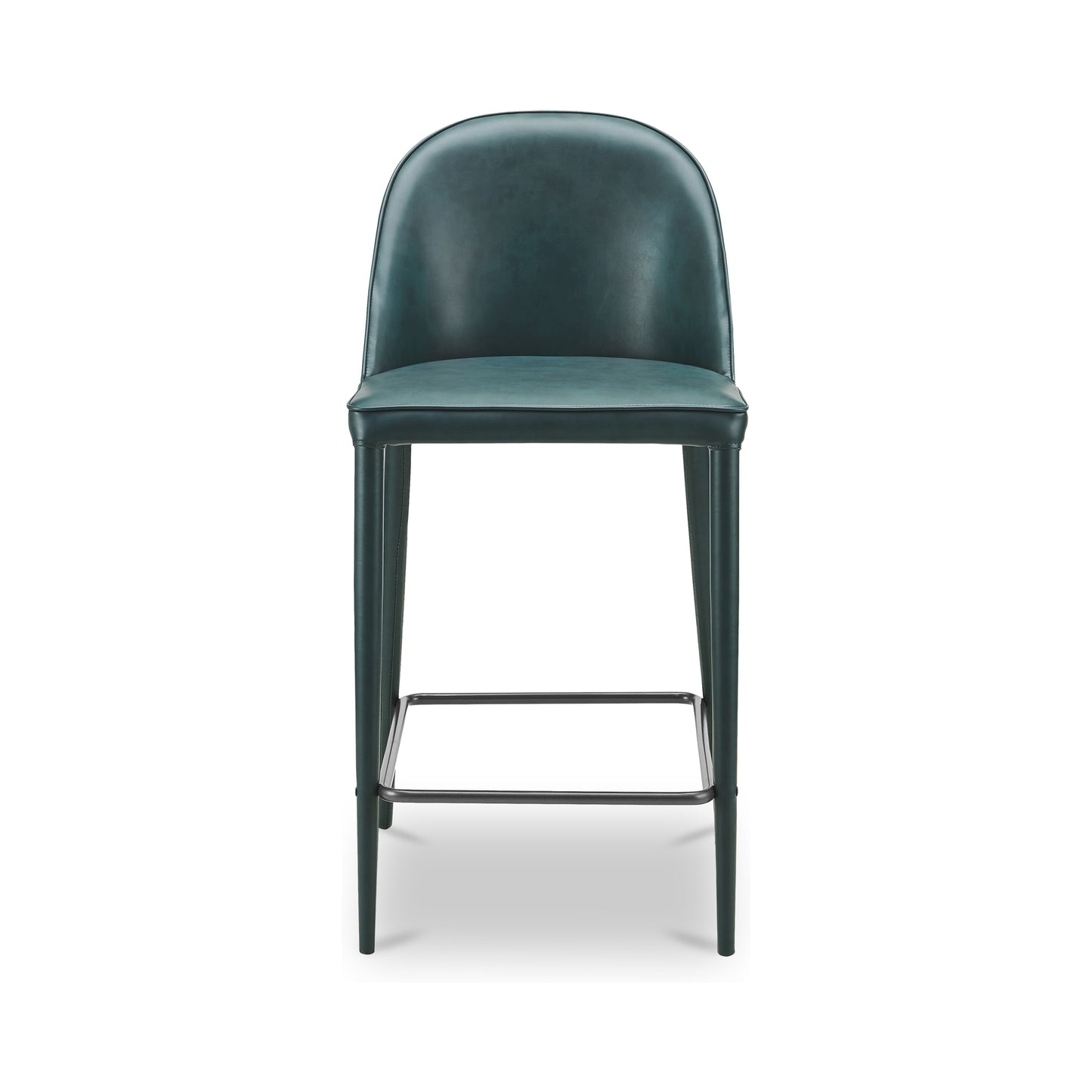 Burton Counter Stool Dark Teal Vegan Leather by Moe's Home