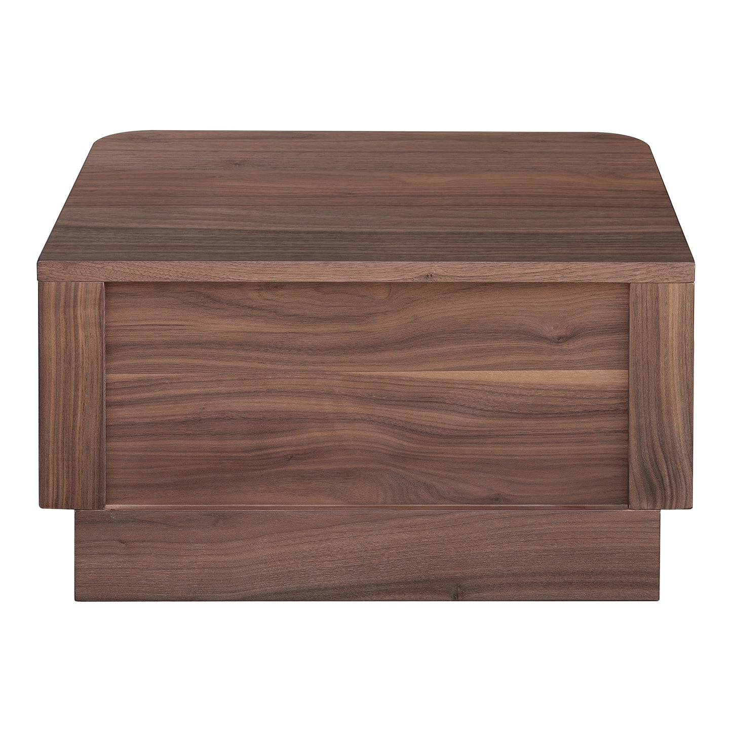 Round Off Small Nightstand Walnut Brown by Moe's Home