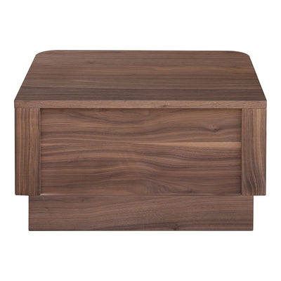 Round Off Small Nightstand Walnut Brown
