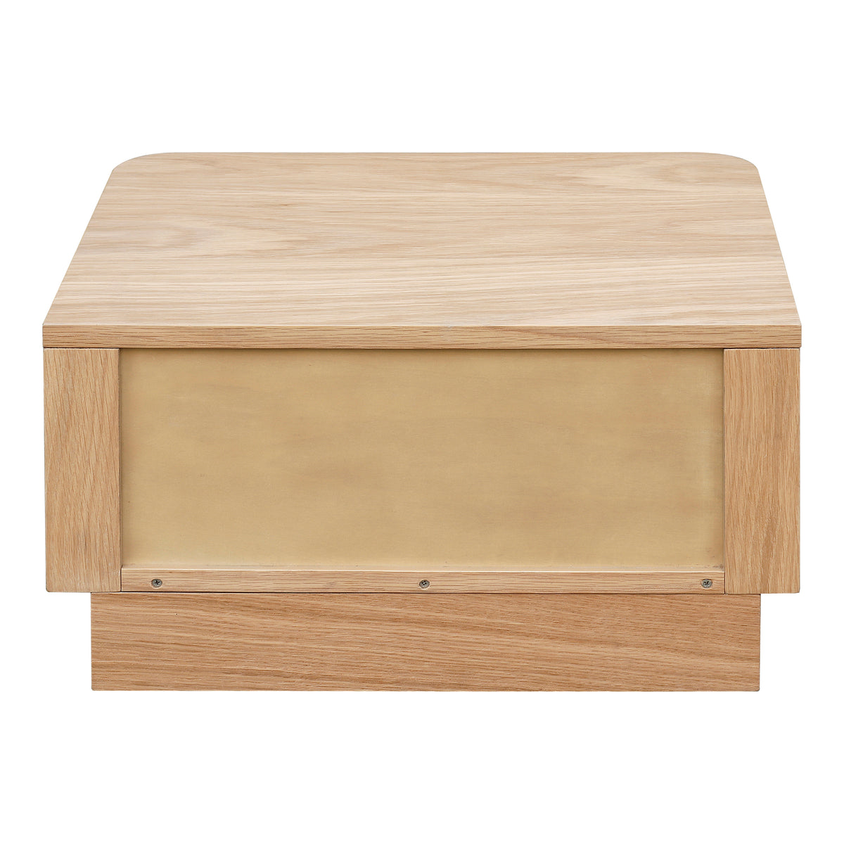 Round Off Small Nightstand Light Oak Brown by Moe's Home