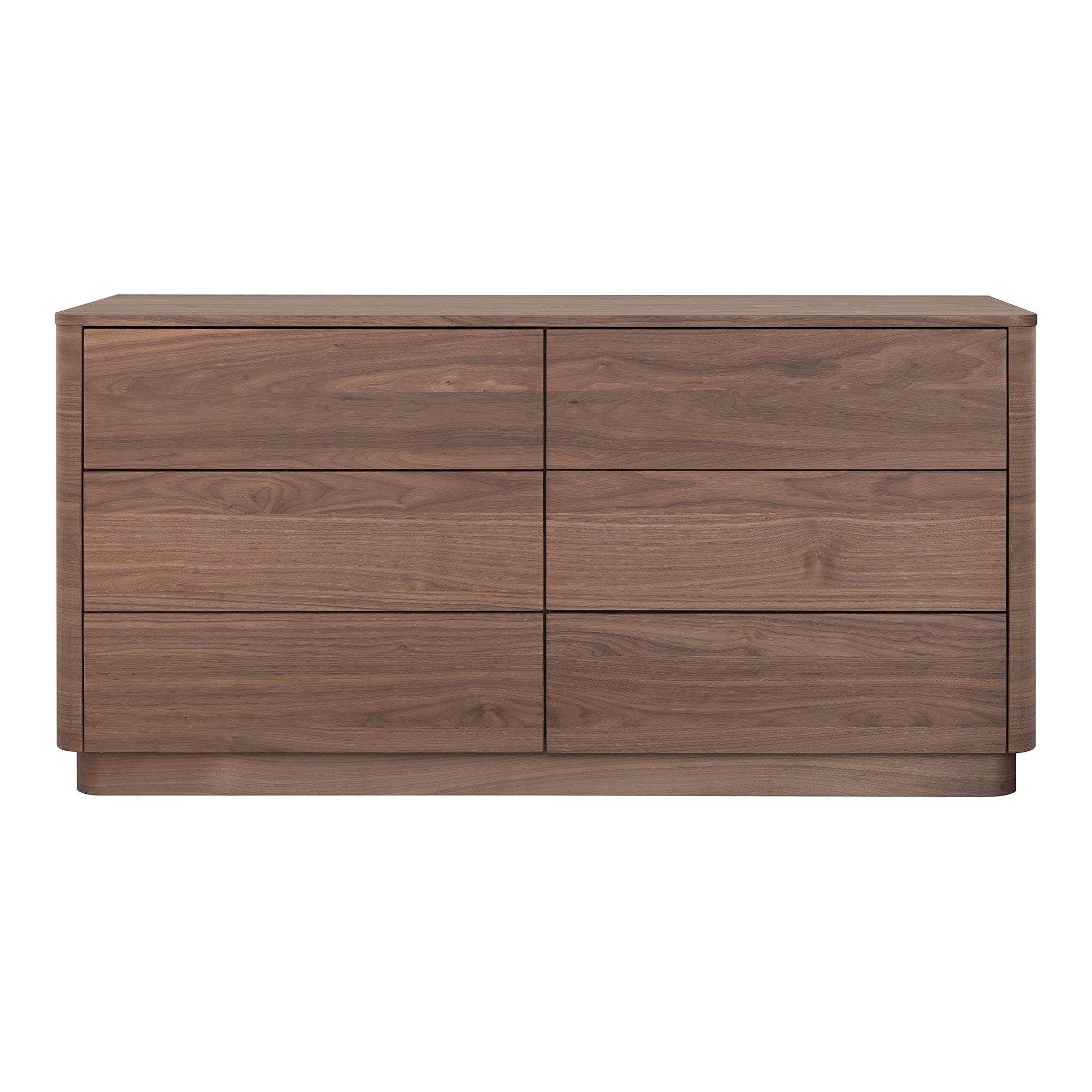 Round Off Dresser Walnut Brown | Brown