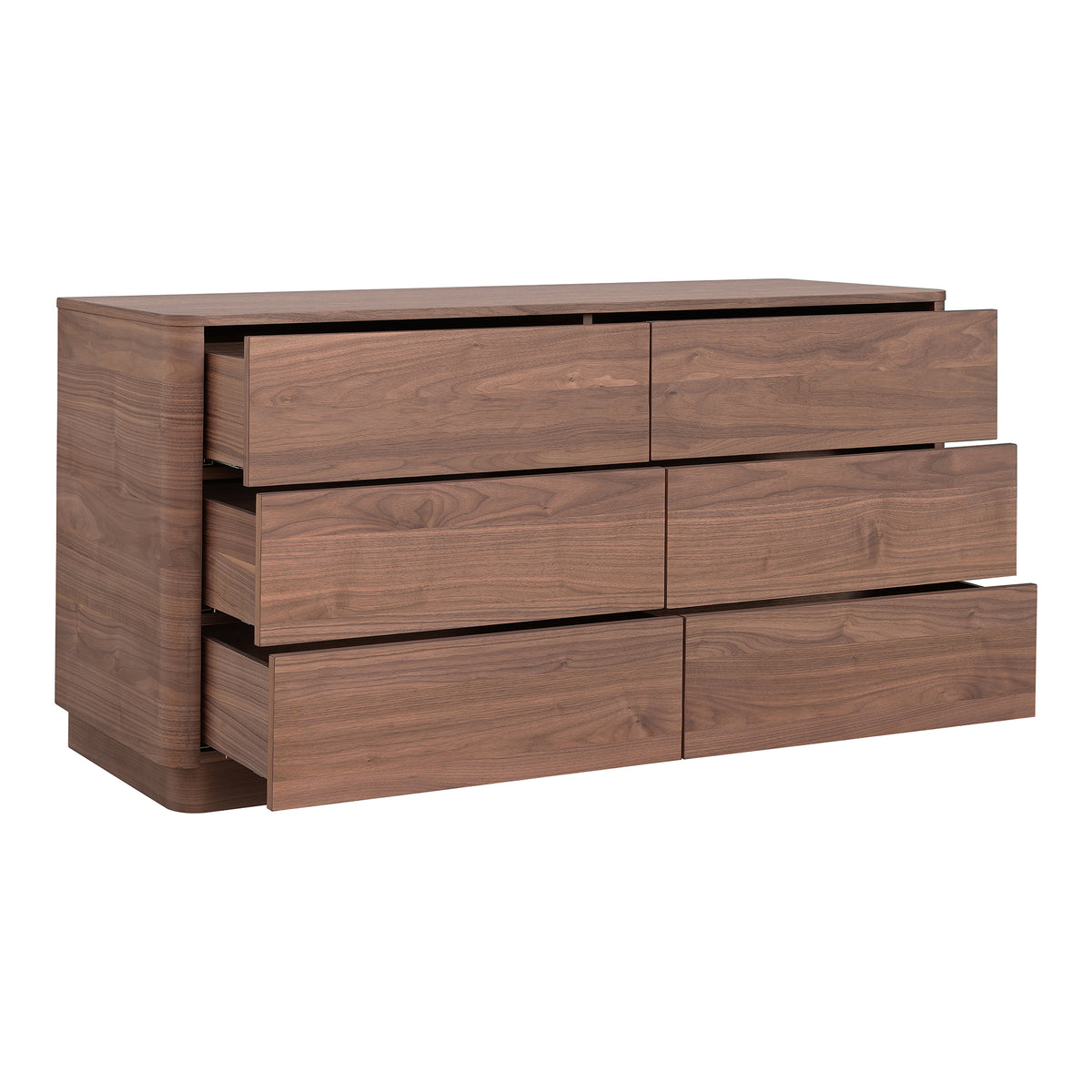 Round Off Dresser Walnut Brown by Moe's Home