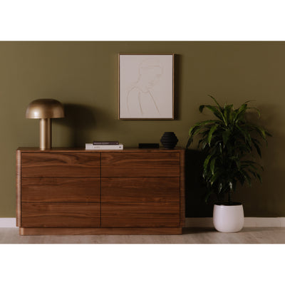 Round Off Dresser Walnut Brown by Moe's Home