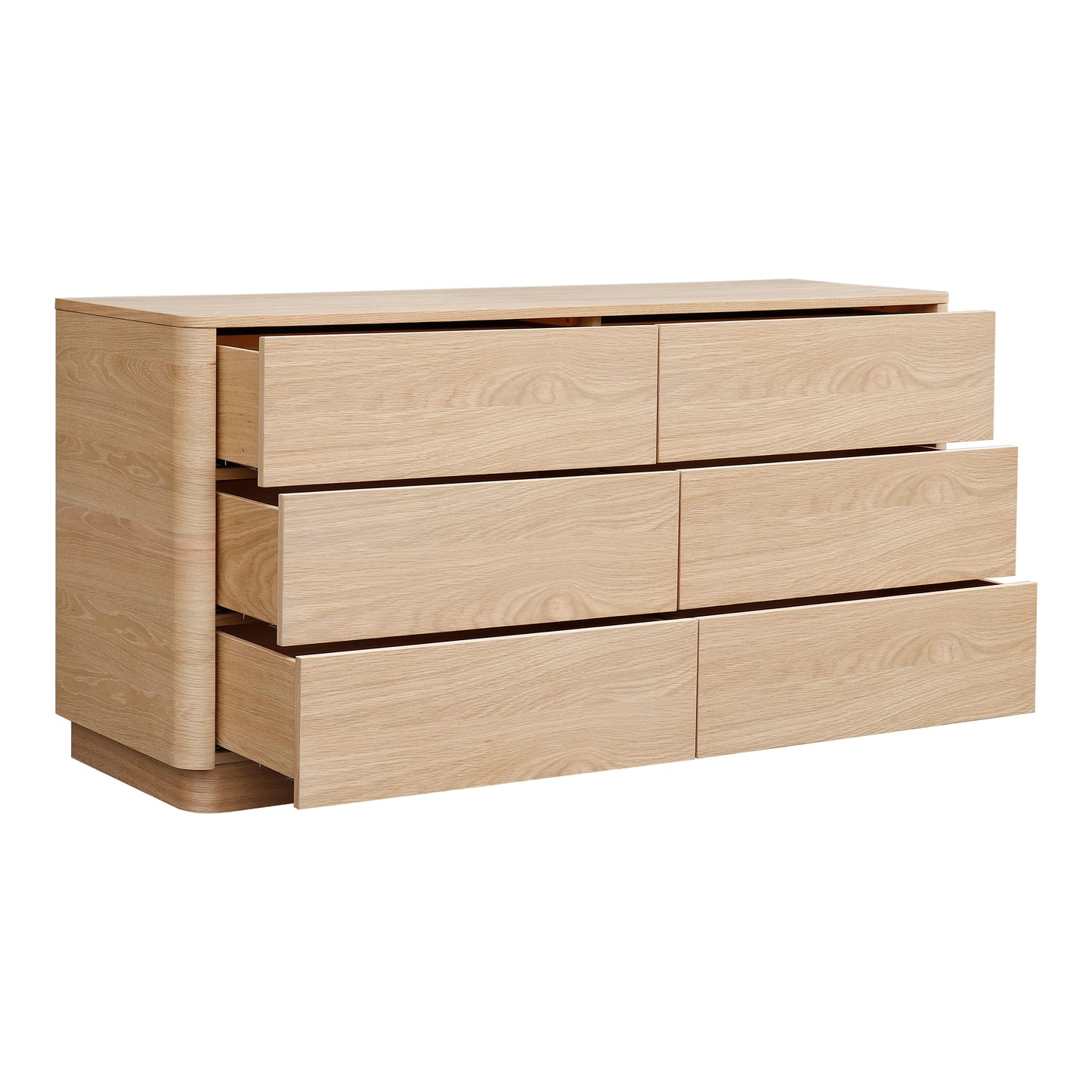 Round Off Dresser Light Oak Brown by Moe's Home