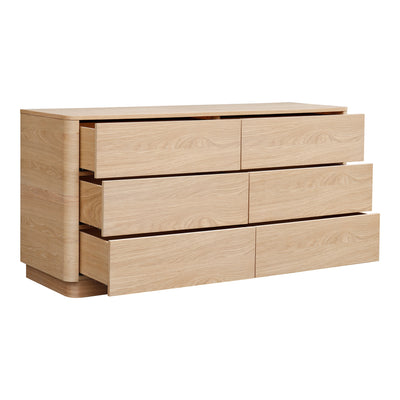 Round Off Dresser Light Oak Brown by Moe's Home