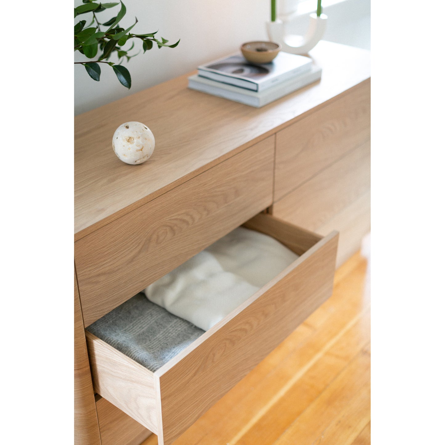 Round Off Dresser Light Oak Brown by Moe's Home