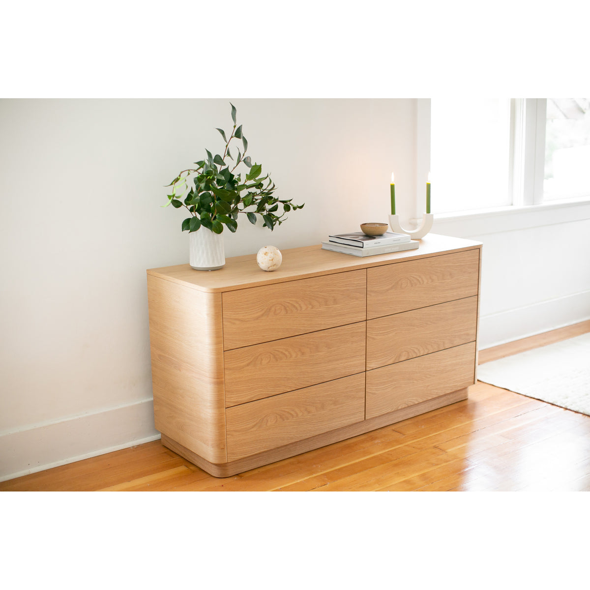 Round Off Dresser Light Oak Brown by Moe's Home