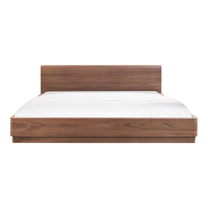 Round Off Queen Bed Walnut Brown