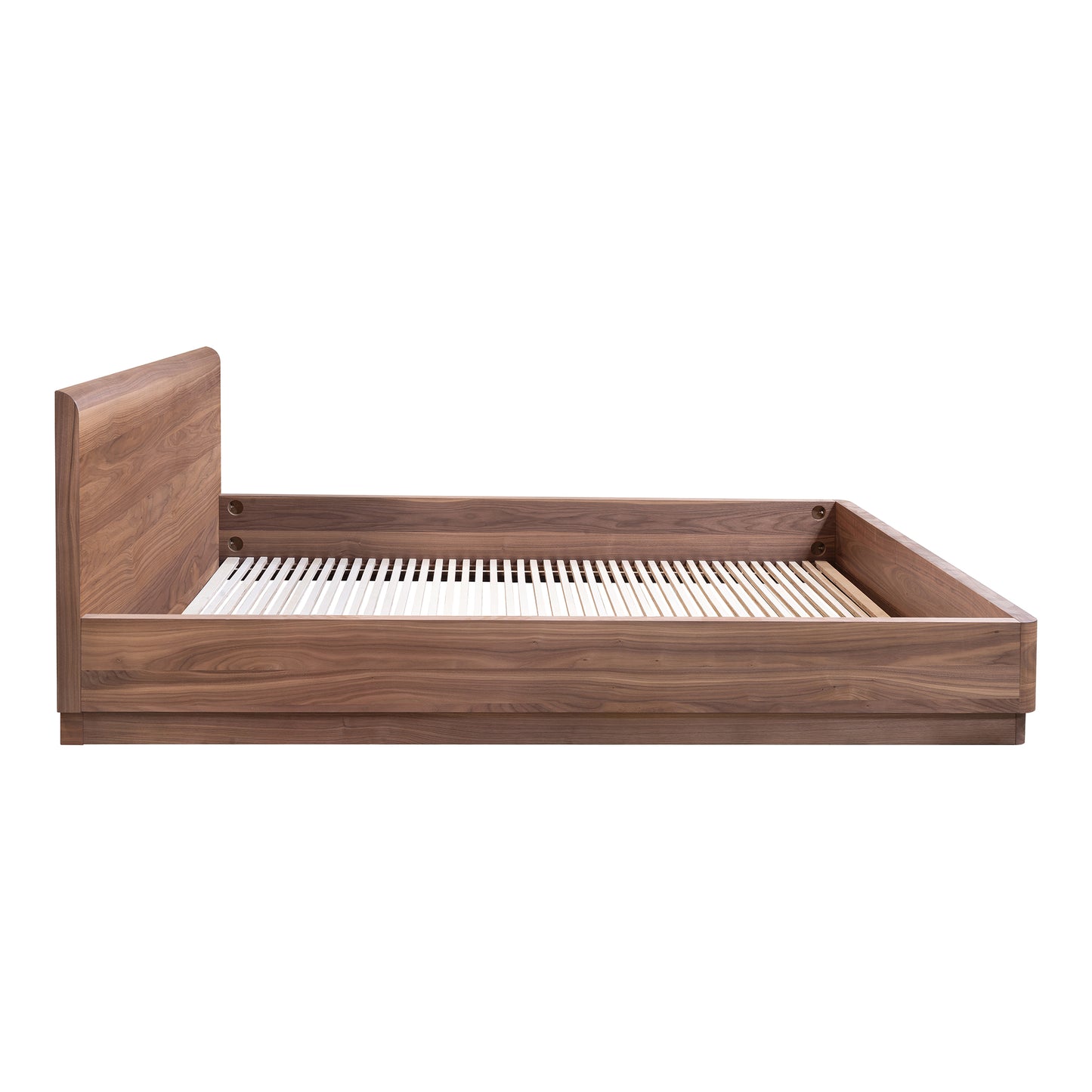 Round Off King Bed Walnut Brown by Moe's Home