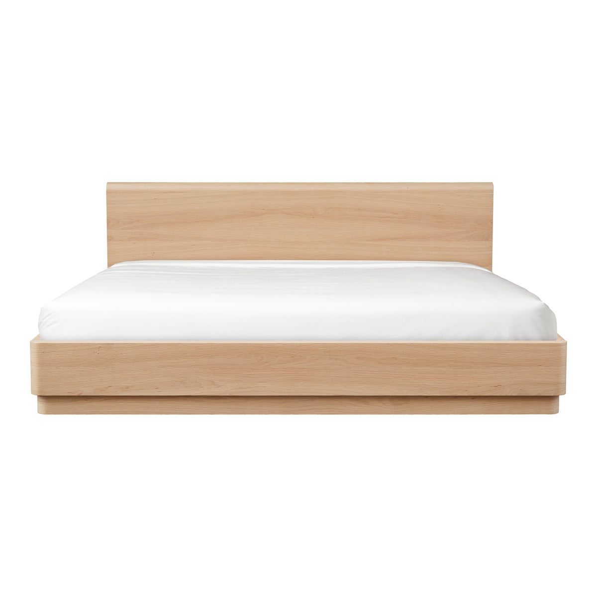 Round Off King Bed Light Oak Brown by Moe's Home
