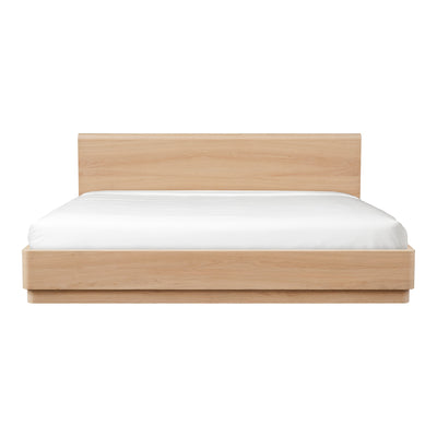 Round Off King Bed Light Oak Brown by Moe's Home