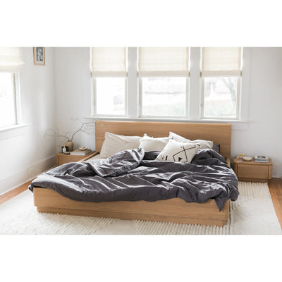 Round Off King Bed Light Oak Brown by Moe's Home