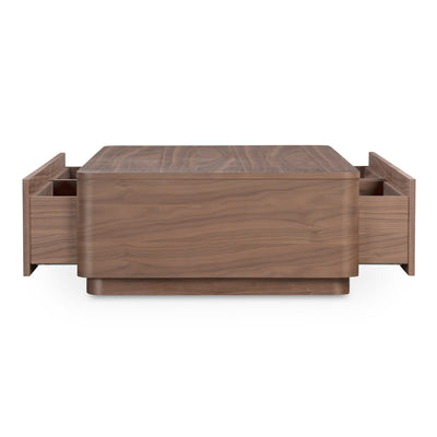 Round Off Coffee Table Walnut Brown by Moe's Home