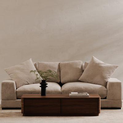 Round Off Coffee Table Walnut Brown by Moe's Home