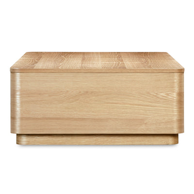 Round Off Coffee Table Natural Oak by Moe's Home