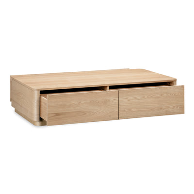 Round Off Coffee Table Natural Oak by Moe's Home