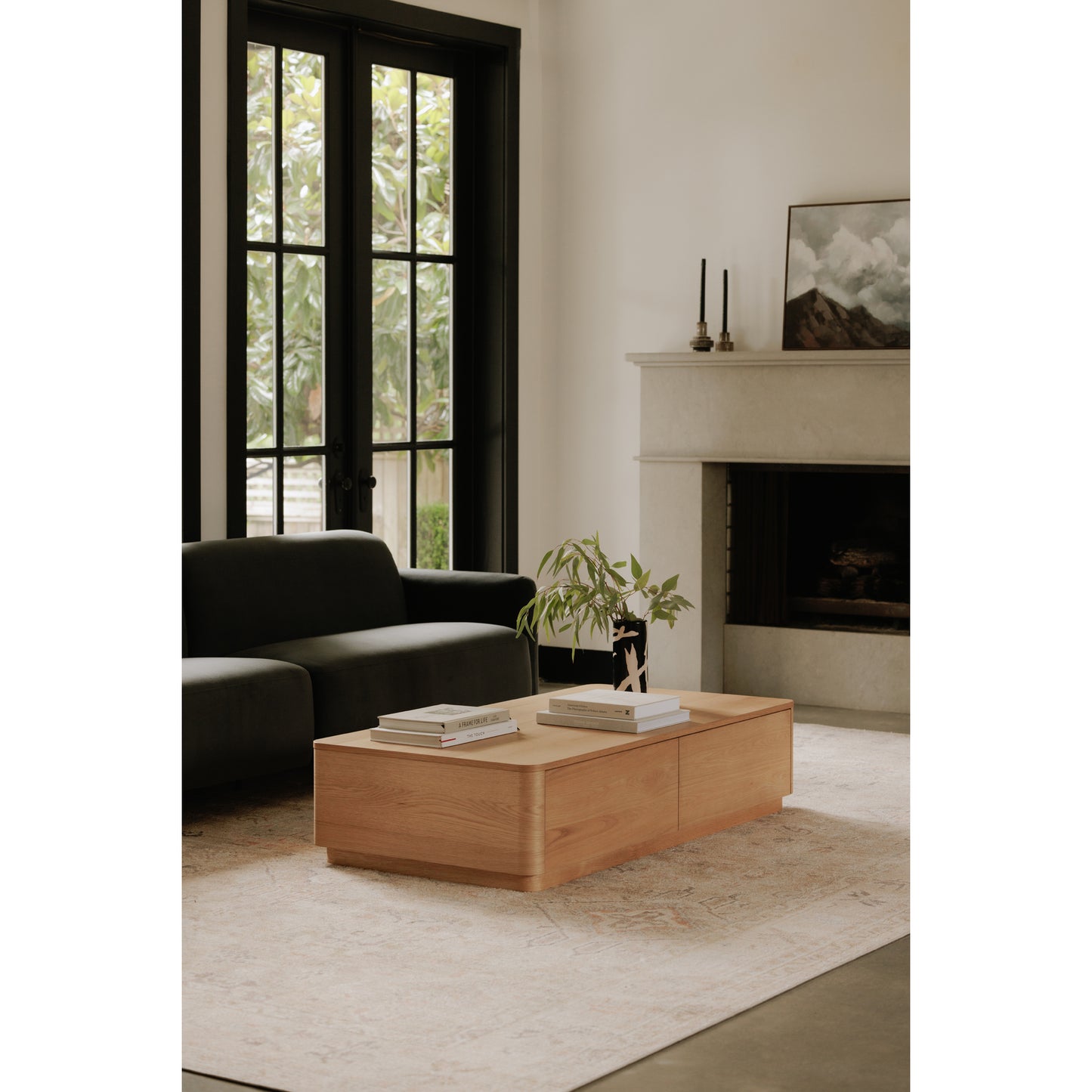 Round Off Coffee Table Natural Oak by Moe's Home