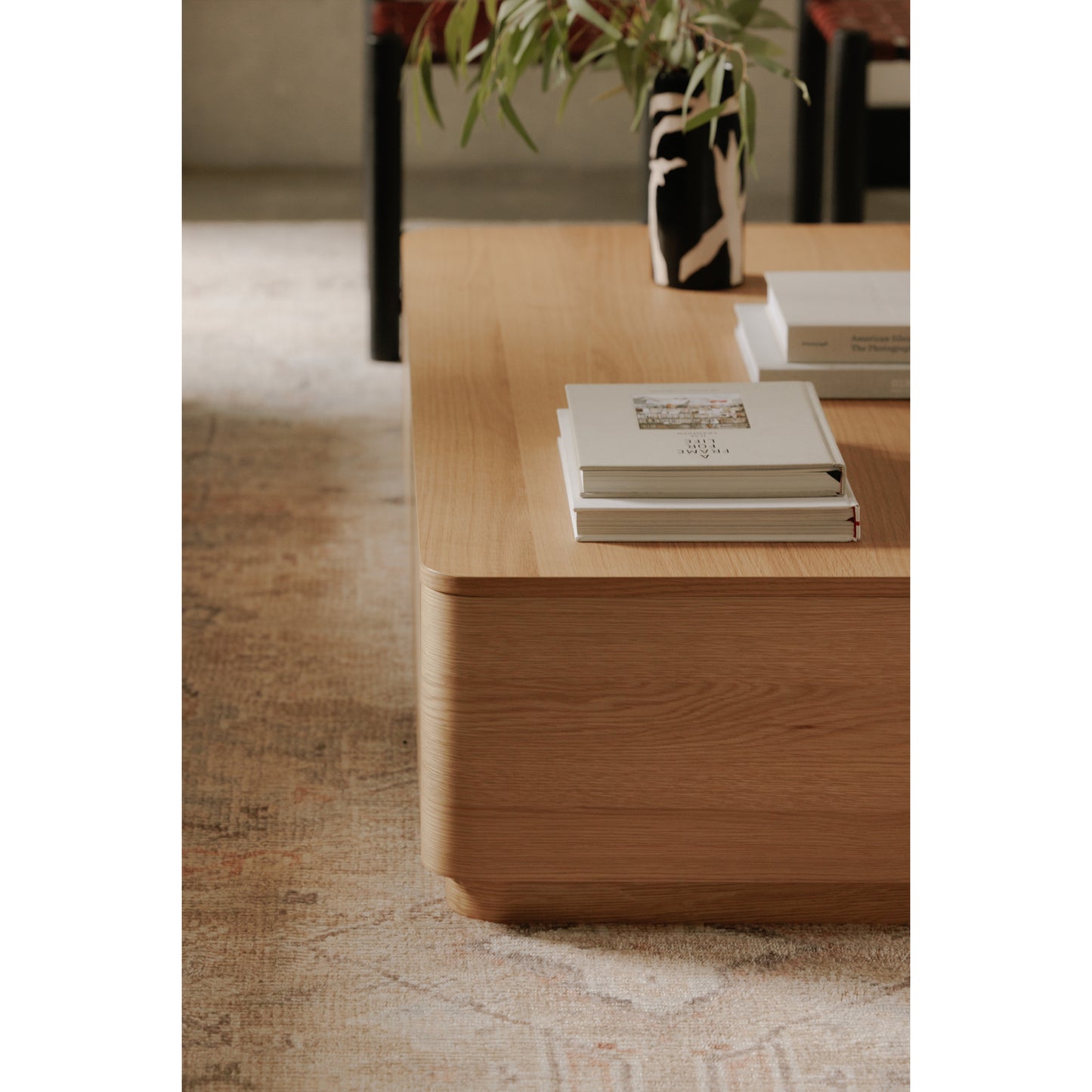 Round Off Coffee Table Natural Oak by Moe's Home