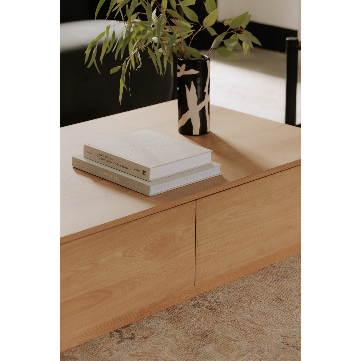 Round Off Coffee Table Natural Oak by Moe's Home