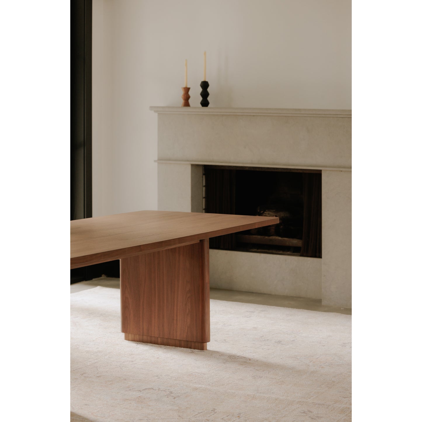 Round Off Small Dining Table Walnut Brown by Moe's Home