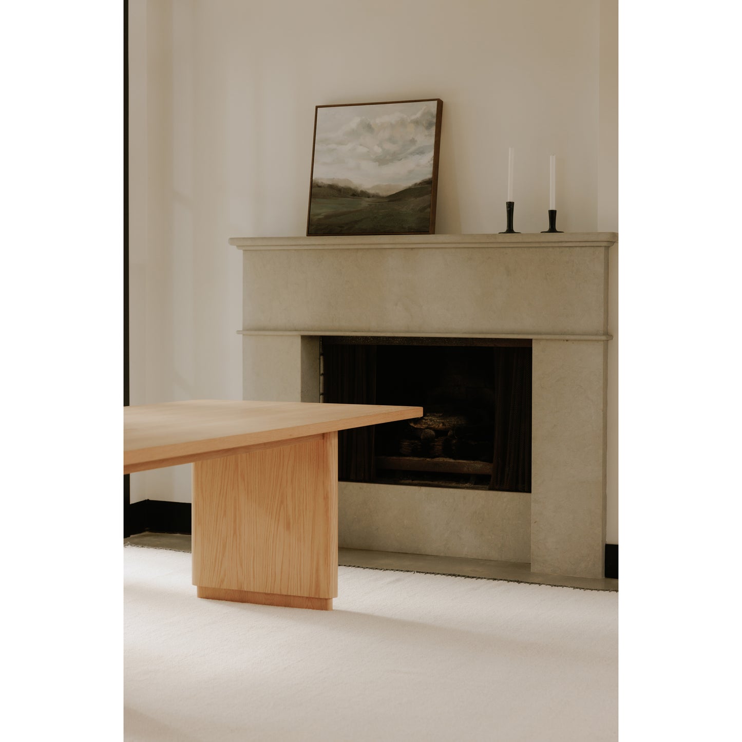 Round Off Small Dining Table Natural Oak by Moe's Home