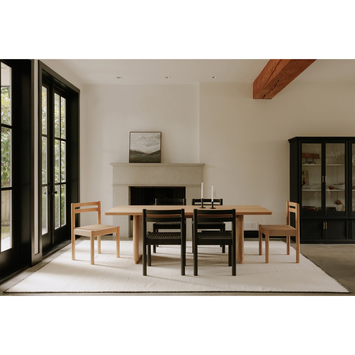 Round Off Small Dining Table Natural Oak by Moe's Home