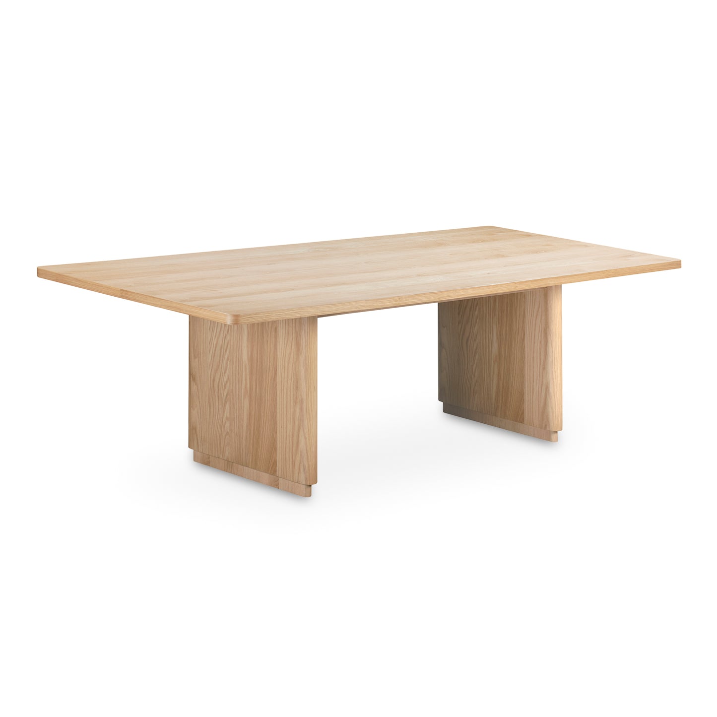 Round Off Large Dining Table Natural Oak by Moe's Home