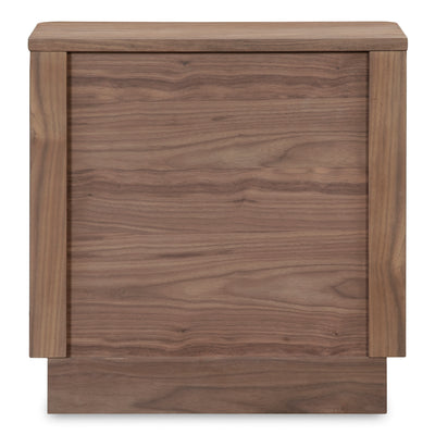 Round Off Tall Nightstand Walnut Brown by Moe's Home