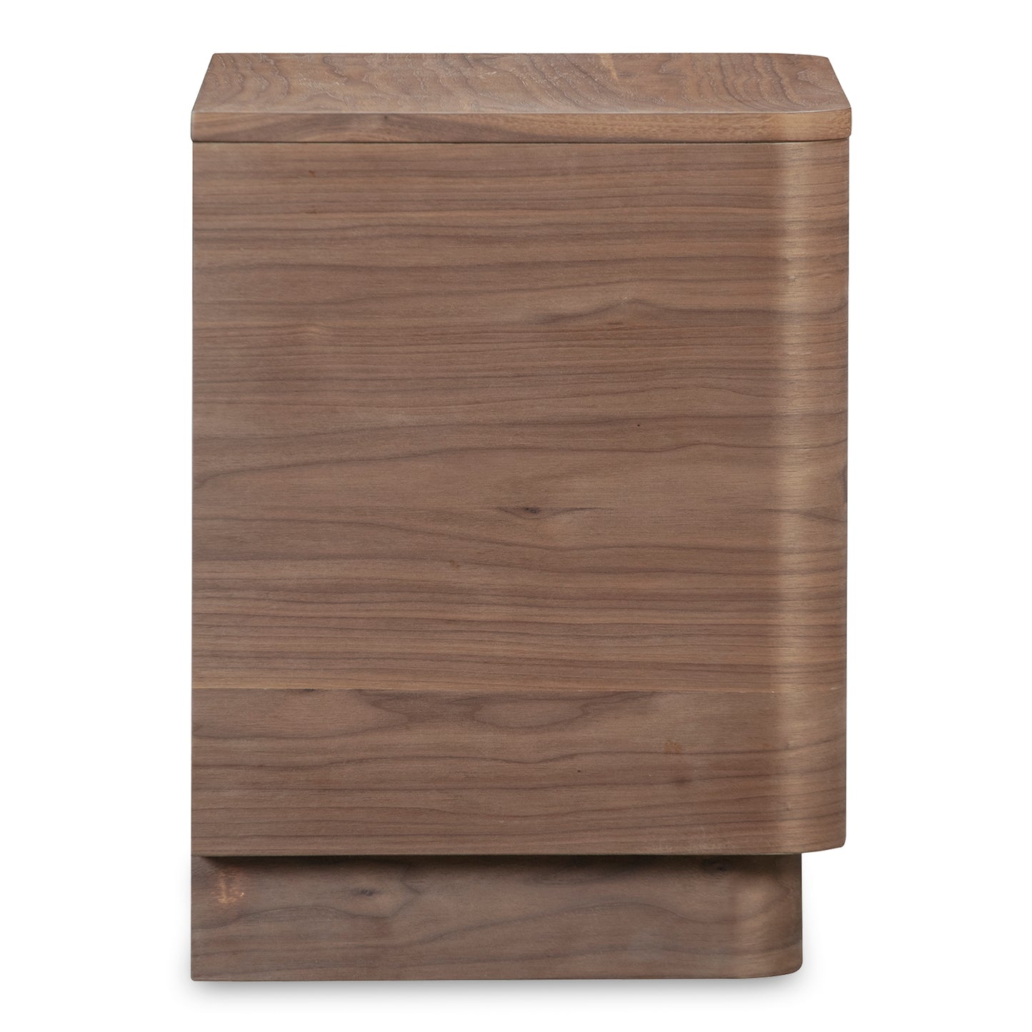 Round Off Tall Nightstand Walnut Brown by Moe's Home