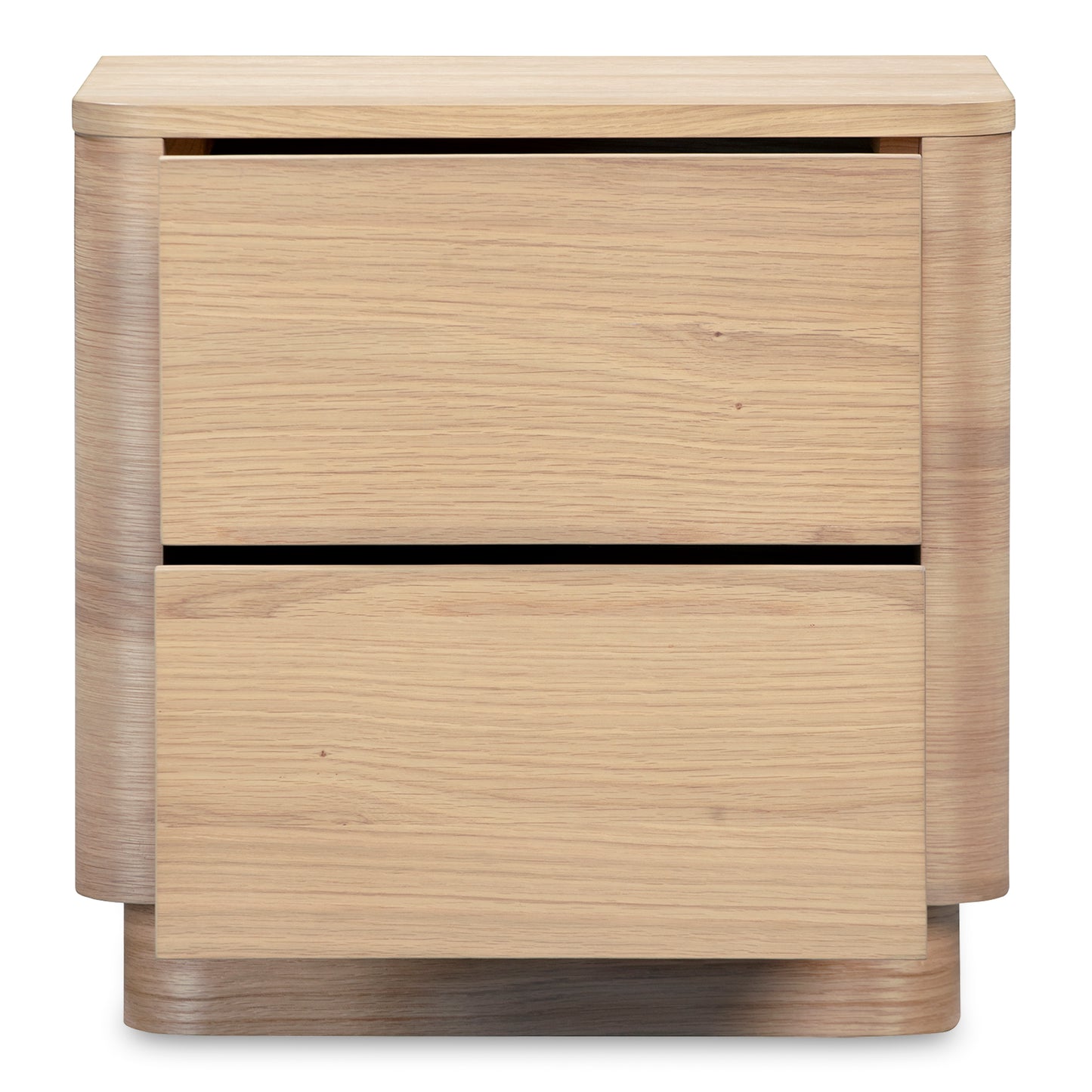 Round Off Tall Nightstand Natural Oak by Moe's Home