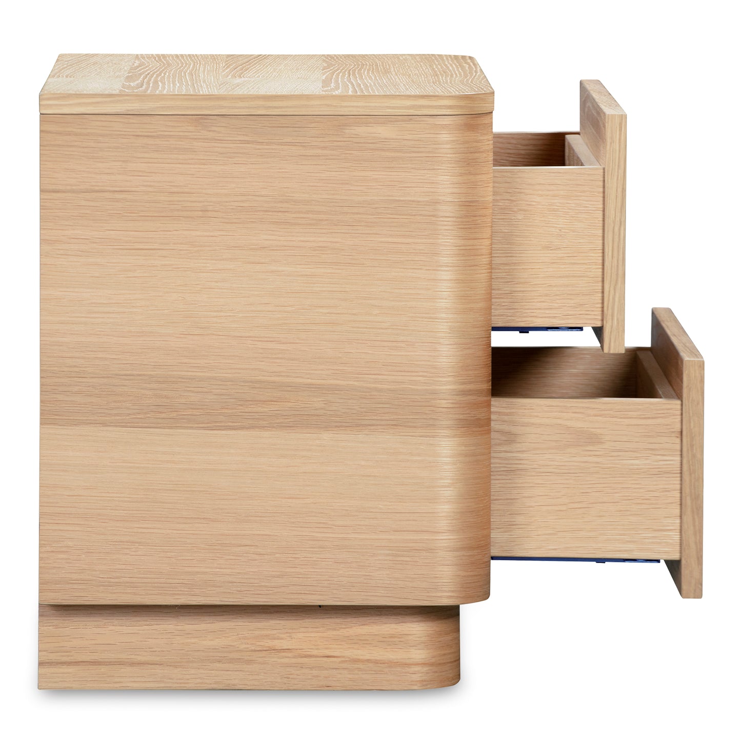 Round Off Tall Nightstand Natural Oak by Moe's Home