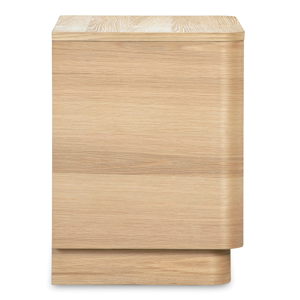 Round Off Tall Nightstand Natural Oak by Moe's Home