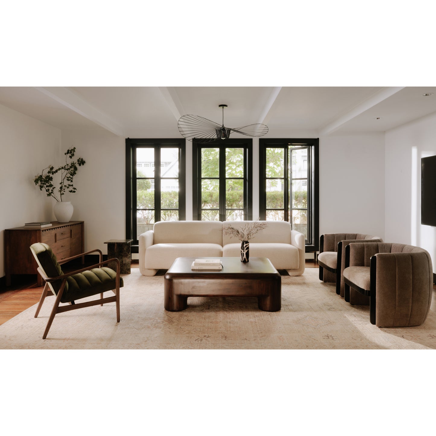 Rowan Coffee Table Dark Brown by Moe's Home