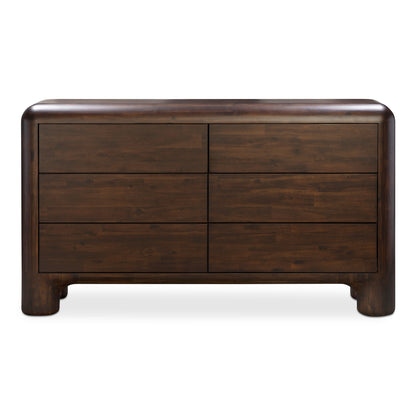 Rowan 6 Drawer Dresser Dark Brown | Brown