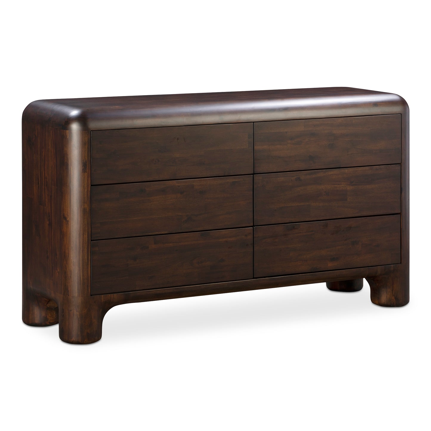 Rowan 6 Drawer Dresser Dark Brown by Moe's Home