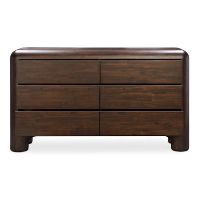 Rowan 6 Drawer Dresser Dark Brown by Moe's Home