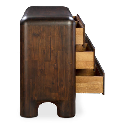 Rowan 6 Drawer Dresser Dark Brown by Moe's Home
