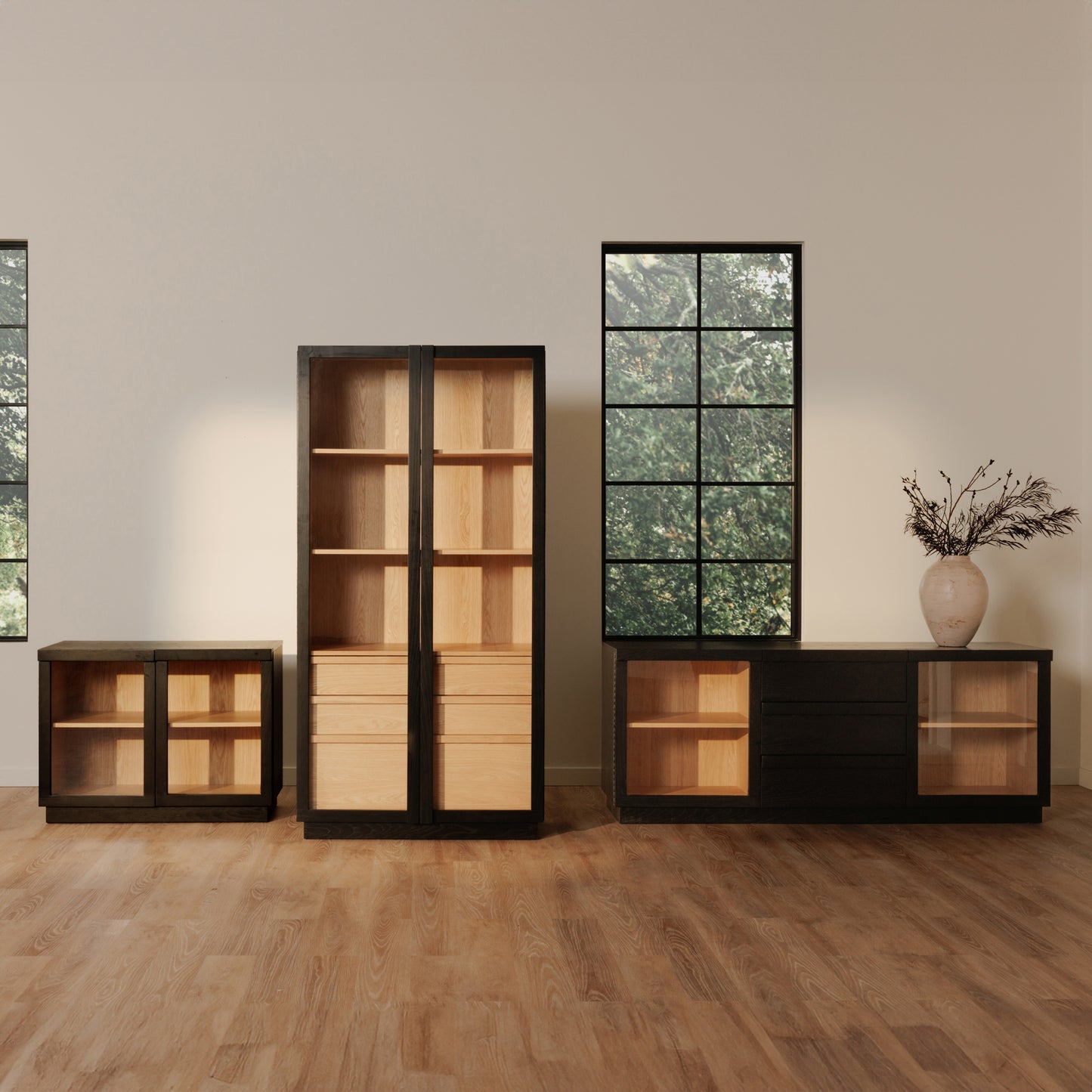 Charlotte Tall Cabinet Black by Moe's Home