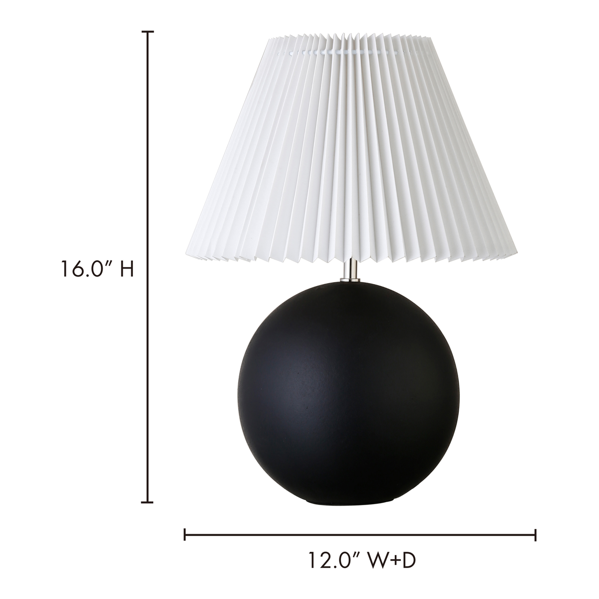 Tuve Table Lamp Black by Moe's Home
