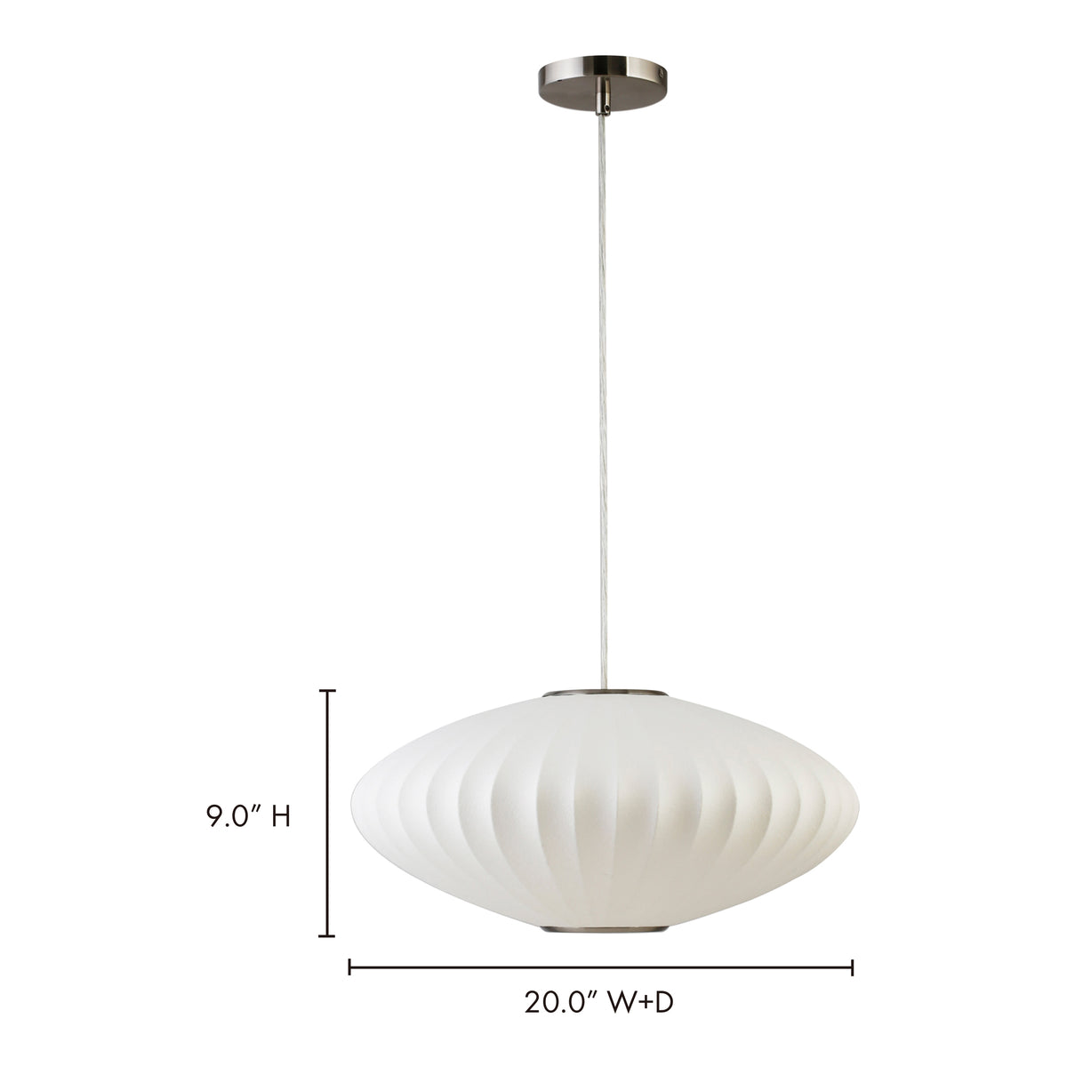Lys Pendant Light Silver by Moe's Home