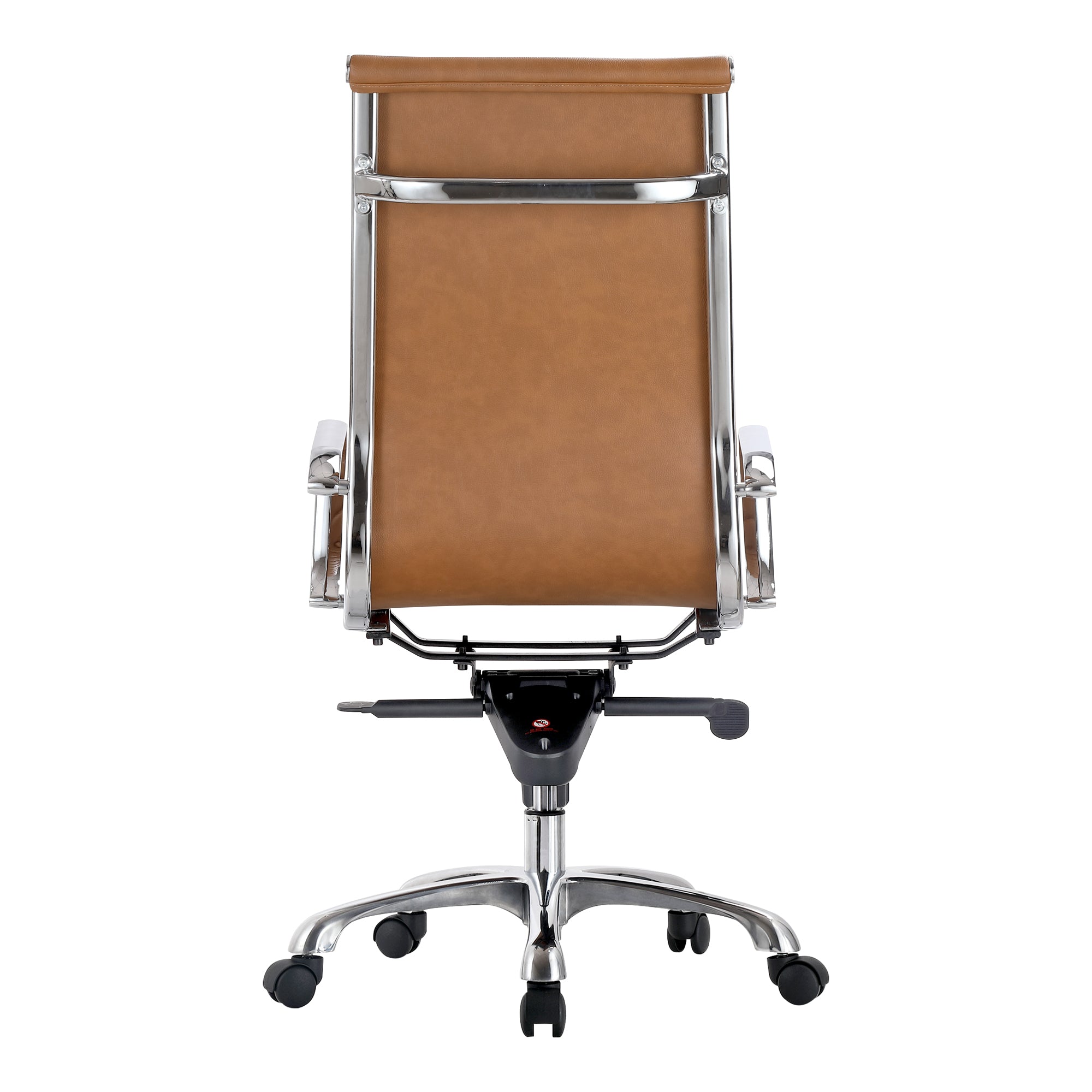 Studio High Back Office Chair Tan Vegan Leather