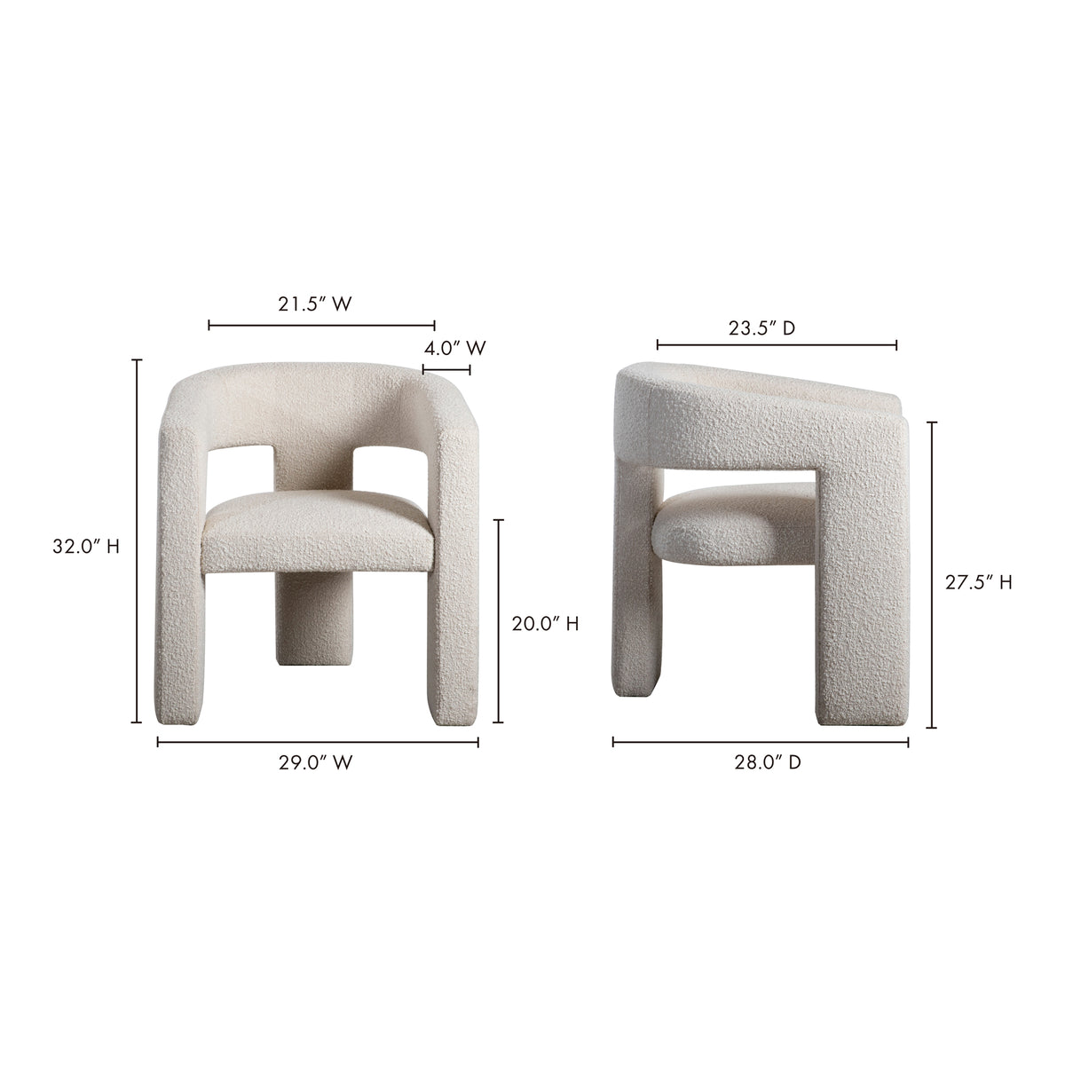 Elo Chair White by Moe's Home