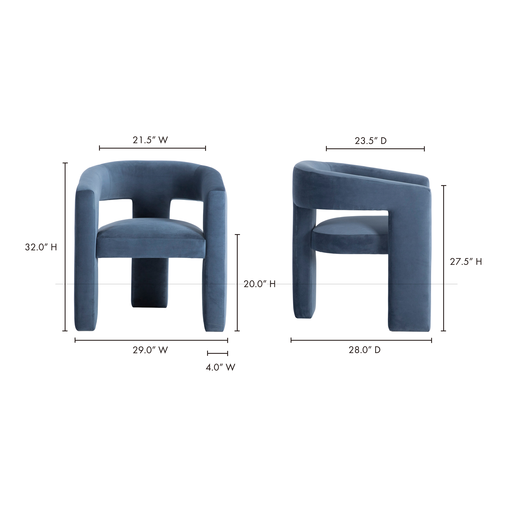 Elo Chair Dusted Blue