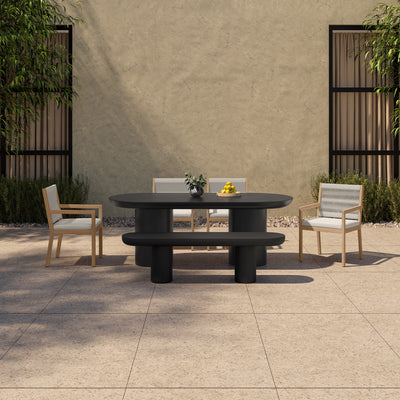 Rocca Dining Table Black by Moe's Home